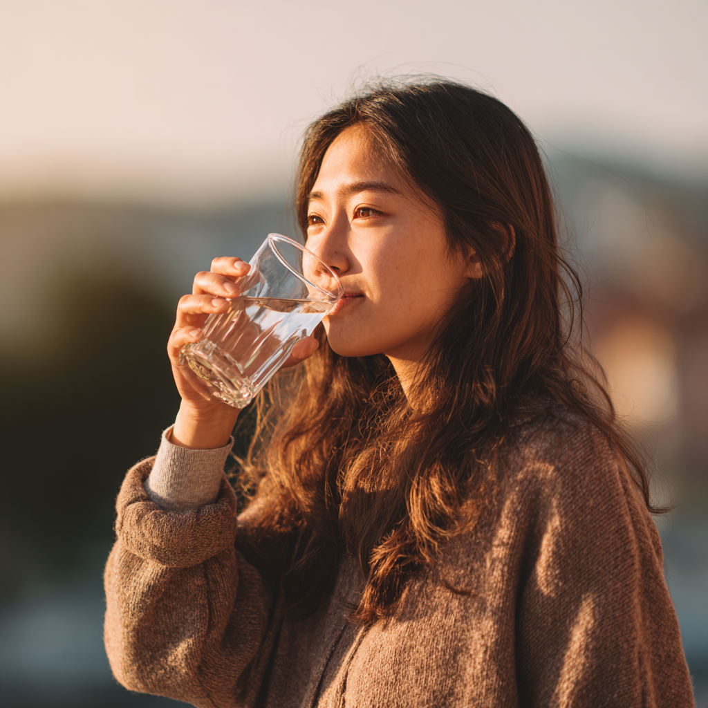 Happy Kazakh family of different ages sharing a healthy meal together, laughing and enjoying nutritious food at a dining table
